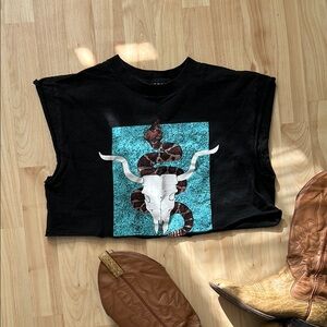 Vintage ZZ Top Cropped Western T